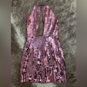 H:ours Pink sequin Dress from Revolve - small
